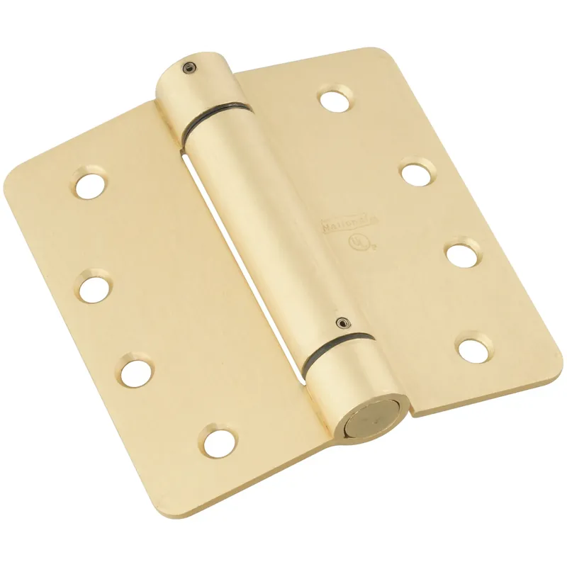 National Hardware 4 In. L Brass Spring Hinge 1 Pk