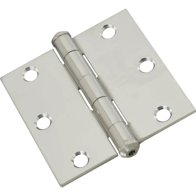 National Hardware 3 In. L Stainless Steel Door Hinge 1 Pk