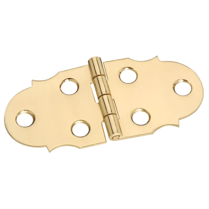 National Hardware 1-5/16 In. L Brass-Plated Door Hinge 2 Pk
