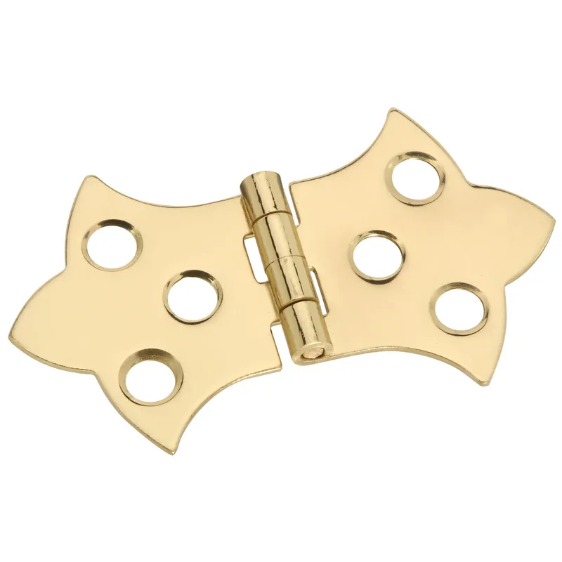 National Hardware 2-1/4 In. W X 1-5/16 In. L Solid Brass Gold Steel Decorative Hinge 1 Pk