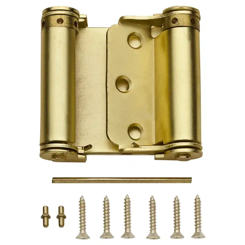 National Hardware 3 In. L Satin Brass Double-Acting Spring Hinge 1 Pk