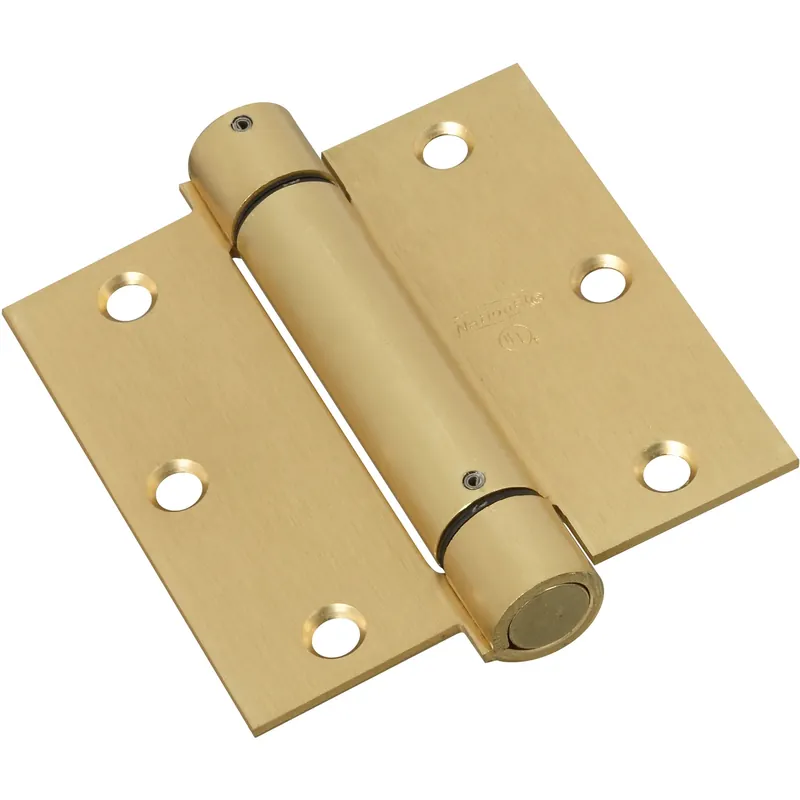 National Hardware 3-1/2 In. L Brass Spring Hinge 1 Pk