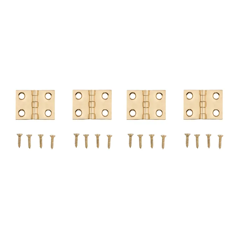 National Hardware 3/4 In. L Solid Brass Broad Hinge 4 Pk
