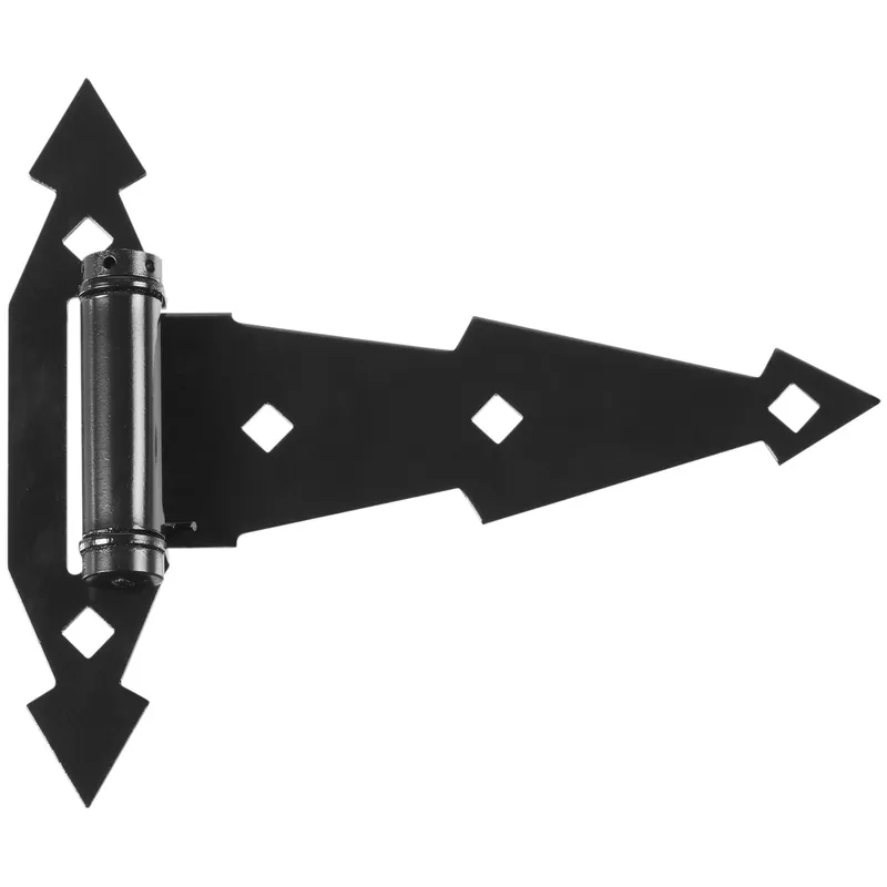 National Hardware 7 In. L Black Ornamental Spring T Hinge 2 Pk