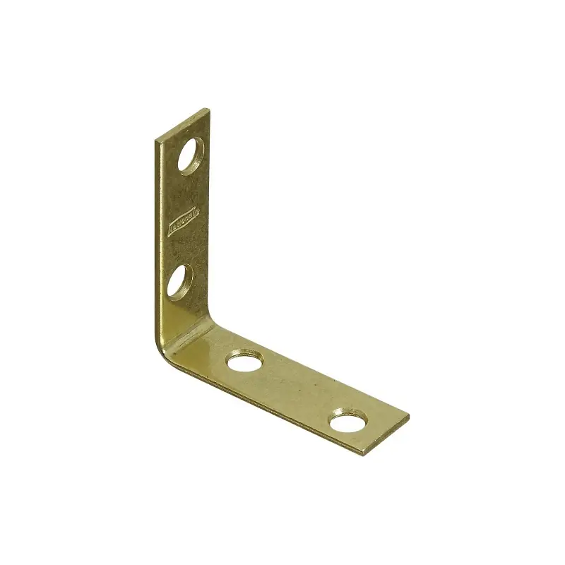 National Hardware 2 In. H X 0.63 In. W X 0.08 In. D Brass-Plated Steel Inside Corner Brace