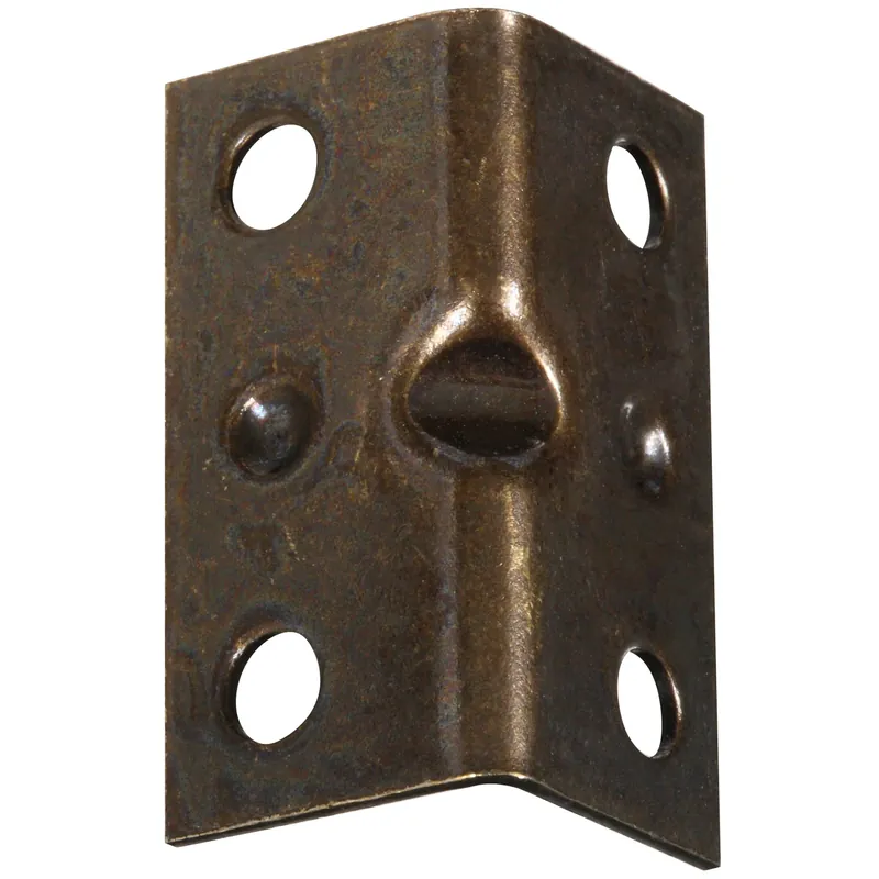 National Hardware 1.5 In. H X 0.75 In. W X 0.04 In. D Antique Brass Steel Inside Corner Brace