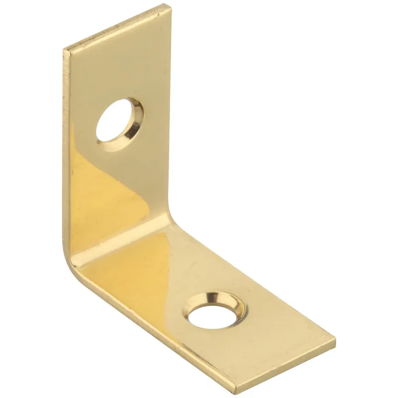 National Hardware 1 In. H X 1/2 In. W X 0.06 In. D Solid Brass Inside Corner Brace
