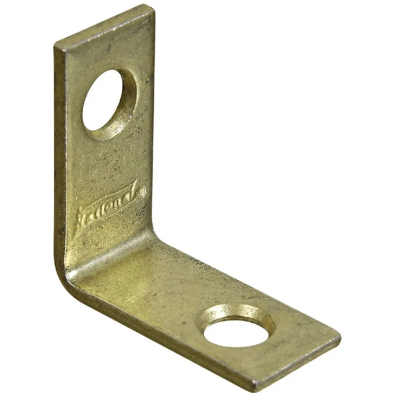 National Hardware 1 In. H X 0.5 In. W X 0.07 In. D Brass-Plated Steel Inside Corner Brace