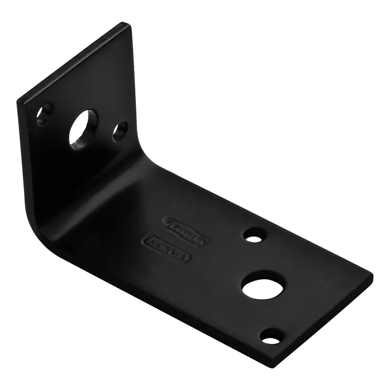 Corner Brace, Black Steel, 3 In.