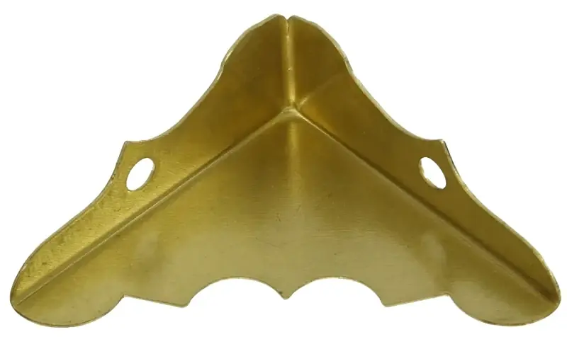 National Hardware 9/16 In. H X 1-1/4 In. W X 0.02 In. D Brass-Plated Solid Brass Inside Decorative C