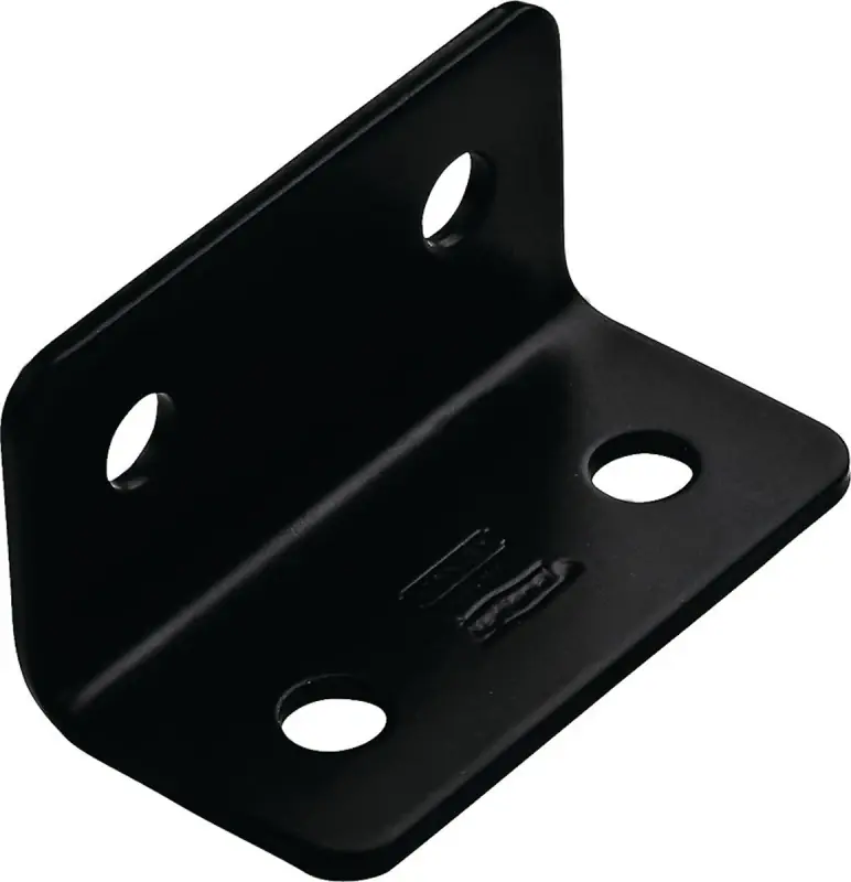 Corner Brace, Black Steel, 3 In.