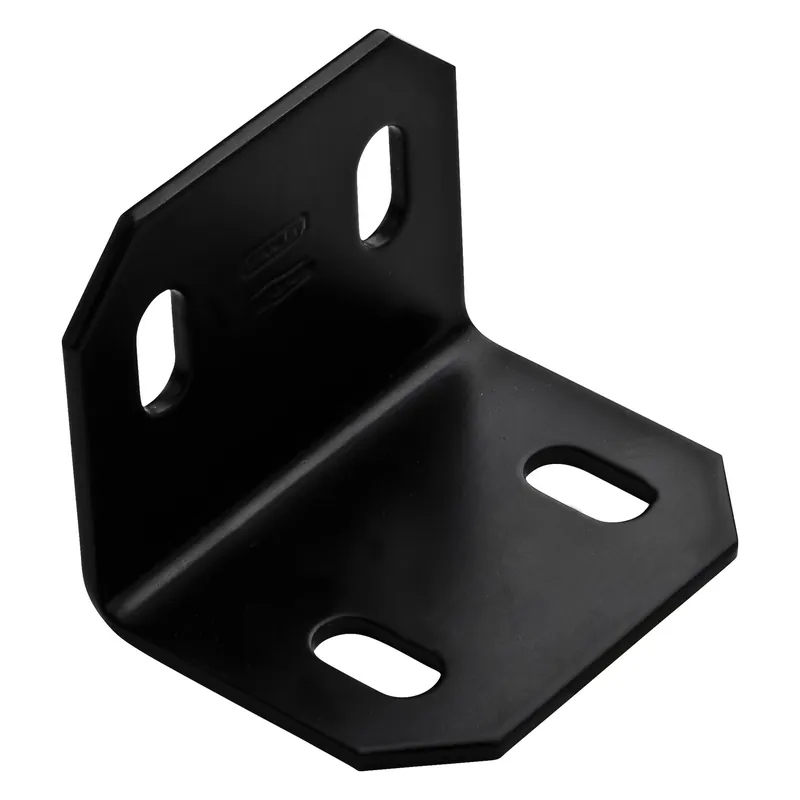 Corner Brace, Black Steel, 3 In.