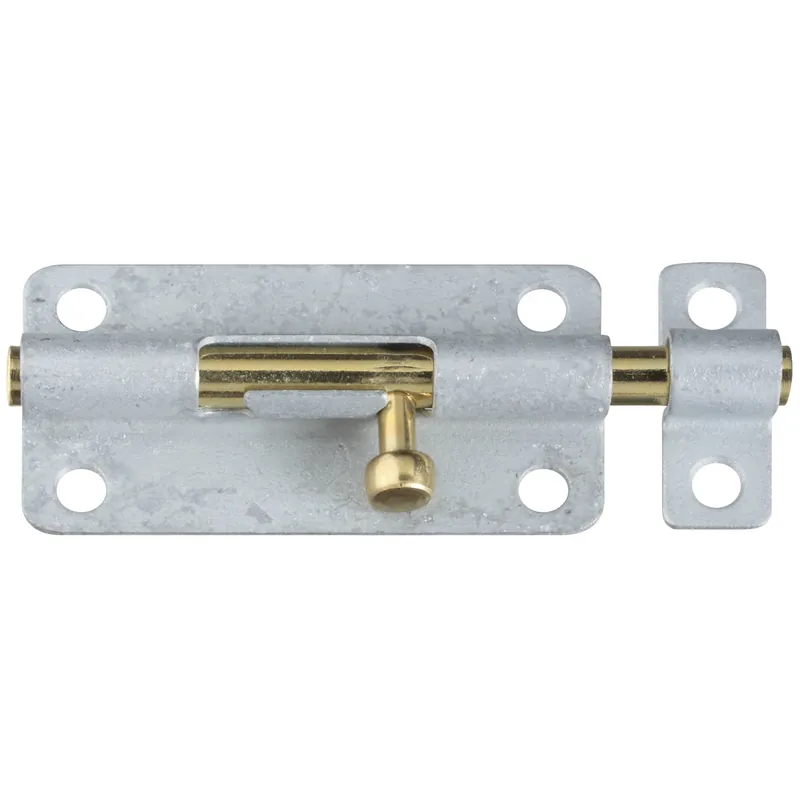 National Hardware 4 In. L Galvanized Brass/Steel Barrel Bolt 1 Pk
