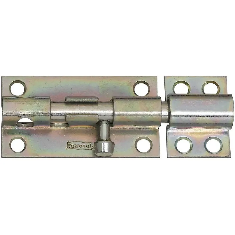 National Hardware 4 In. L Zinc-Plated Steel Heavy Duty Barrel Bolt 1 Pk