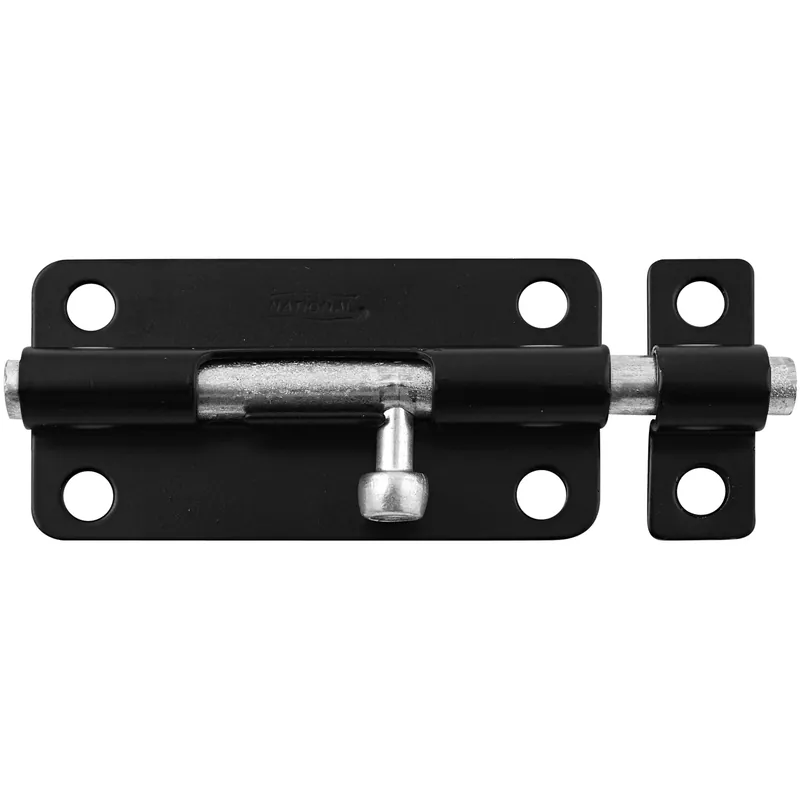 National Hardware 4 In. L Black Steel Barrel Bolt 1 Pk