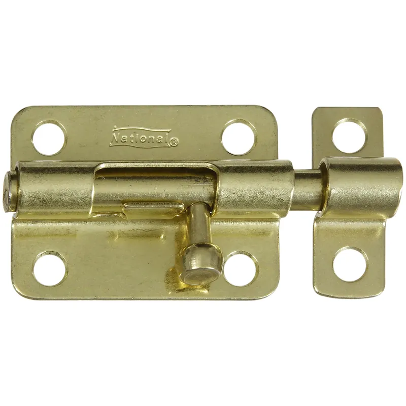 National Hardware 3 In. L Brass-Plated Steel Barrel Bolt 1 Pk