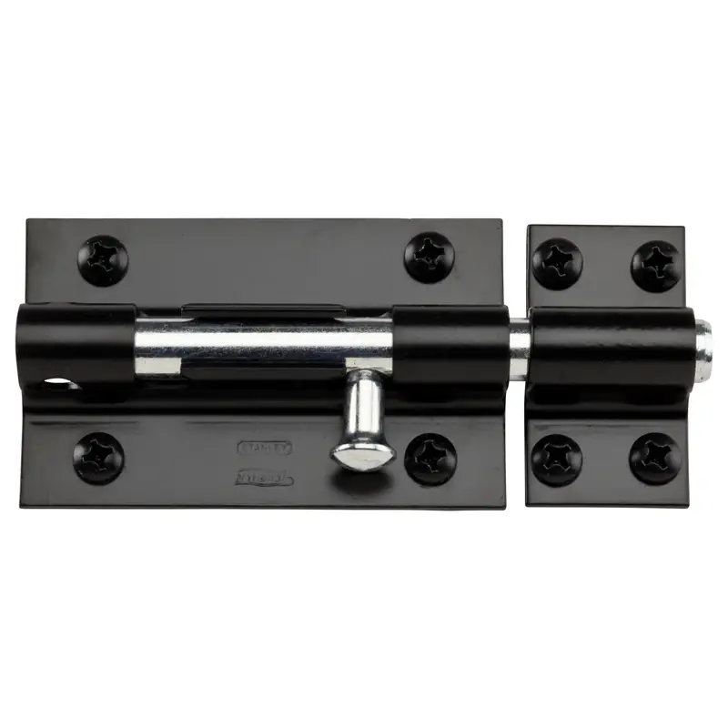 National Hardware 5 In. L Black Steel Heavy Duty Barrel Bolt 1 Pk