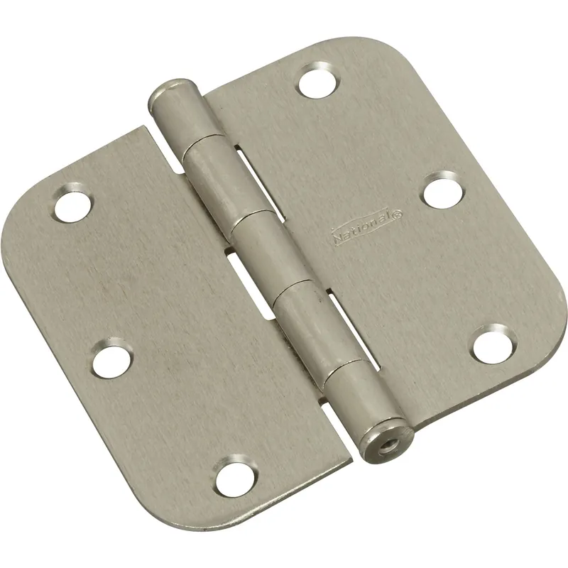 National Hardware 3-1/2 In. L Satin Nickel Door Hinge 3 Pk