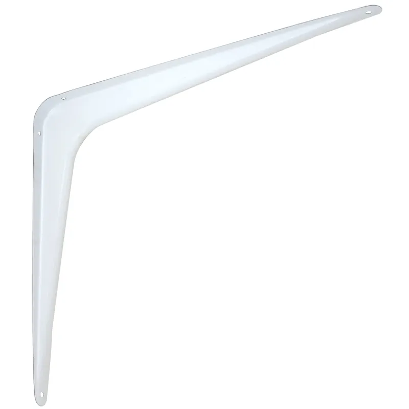 Steel Shelf Bracket, White, 12 X 14 In.