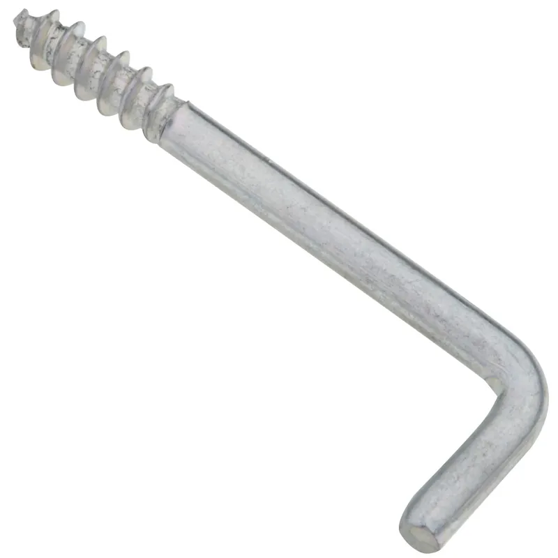 National Hardware Zinc-Plated Silver Steel 1-3/8 In. L Square Bend Hook 2 Lb 10 Pk