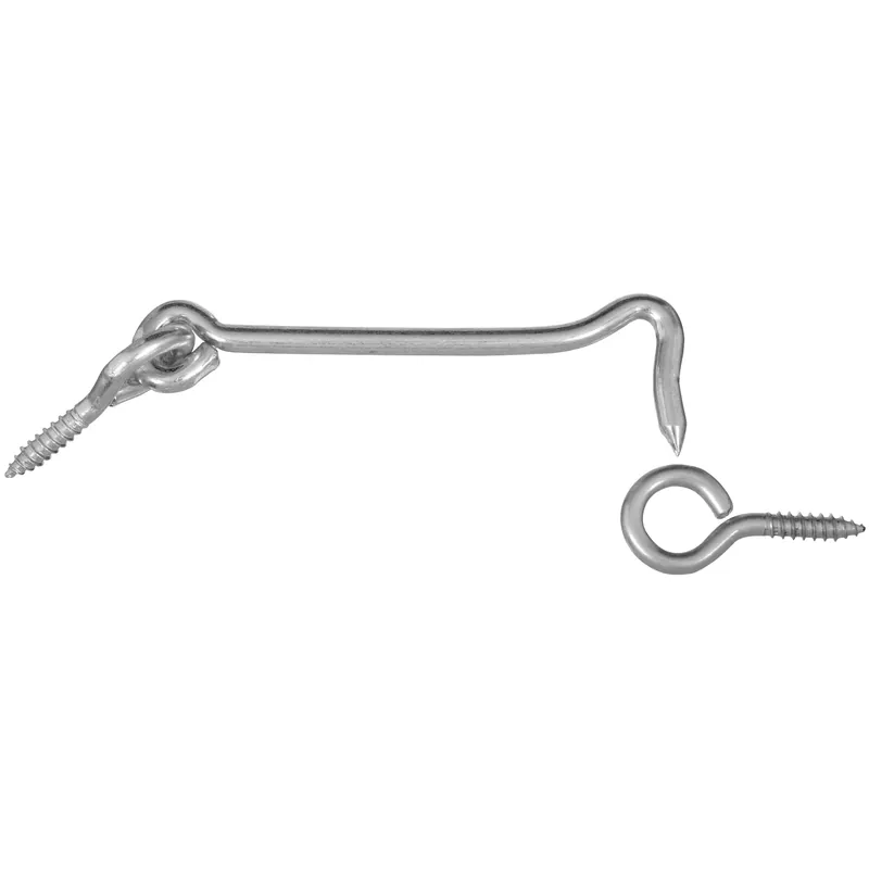 National Hardware 6 In. L Zinc-Plated Silver Steel Gate Hook W/Screw Eye 1 Pk
