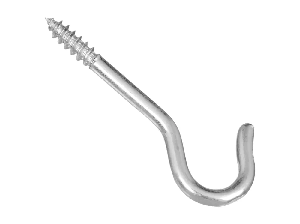 National Hardware Medium Zinc-Plated Silver Steel 2-1/16 In. L Ceiling Hook 25 Lb 6 Pk