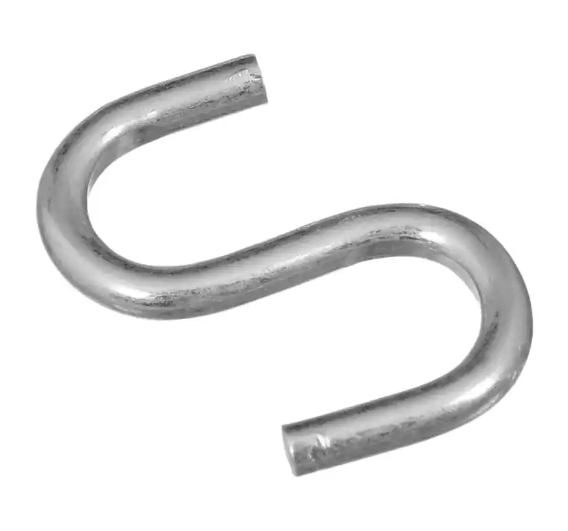 National Hardware Small Zinc-Plated Silver Steel 1 In. L Open S-Hook 6 Pk