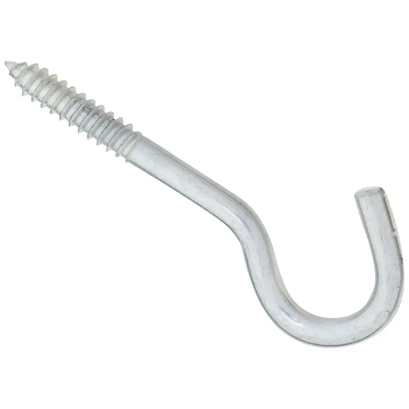 National Hardware Large Zinc-Plated Silver Steel 4-1/2 In. L Screw Hook 125 Lb 1 Pk