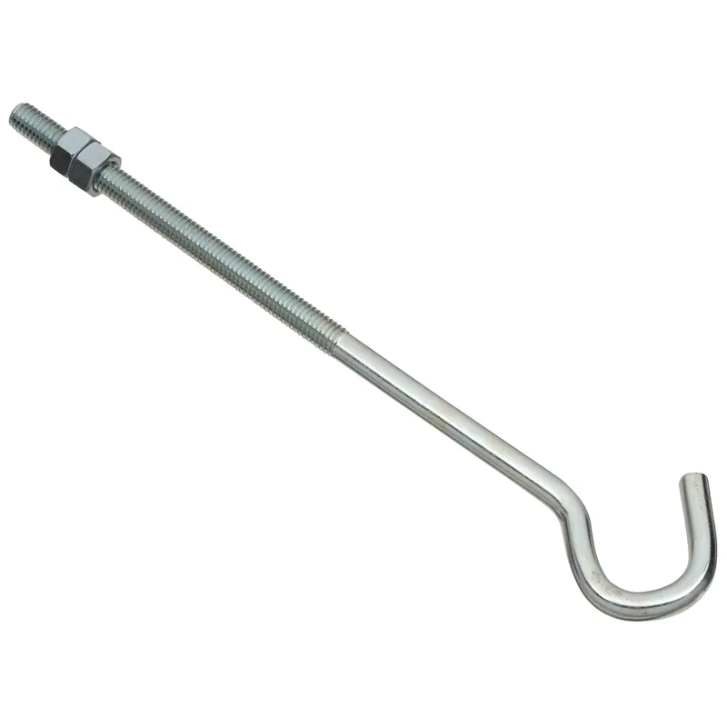 National Hardware Zinc-Plated Silver Steel 10 In. L Hook Bolt 135 Lb 1 Pk