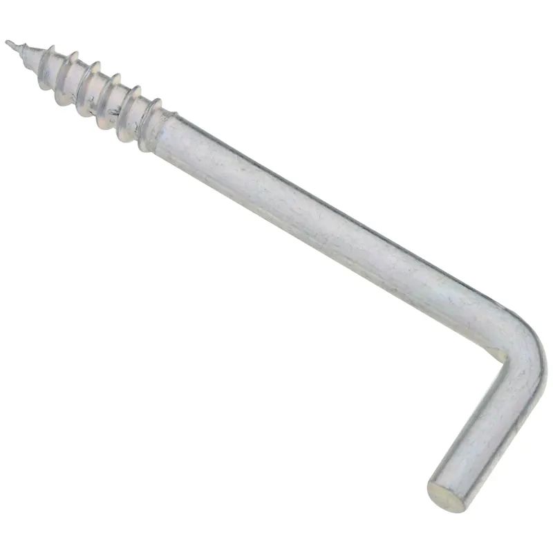 National Hardware Medium Zinc-Plated Silver Steel 2-5/8 In. L Square Bend Hook 1 Pk