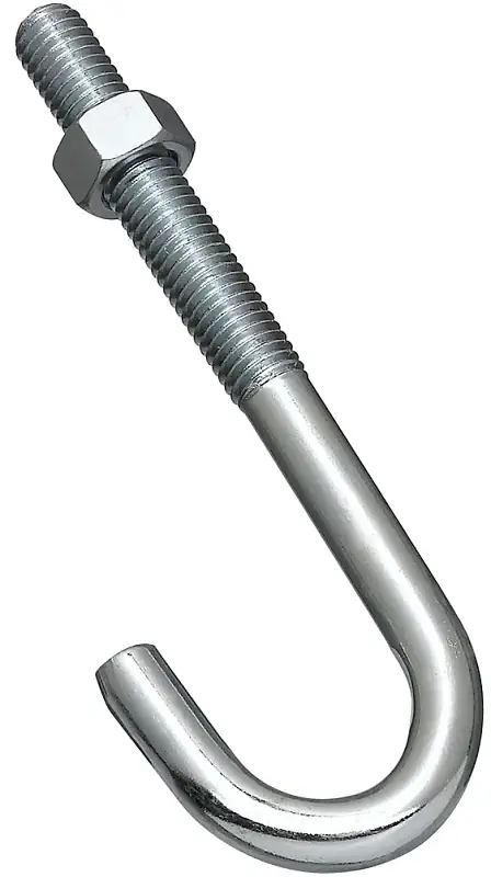 National Hardware Zinc-Plated Silver Steel 6 In. L J-Bolt 1 Pk