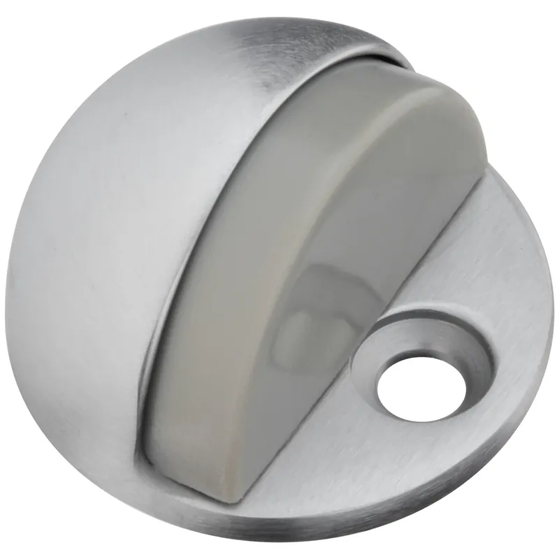 Doorstop, Floor, Low-Dome, Chrome