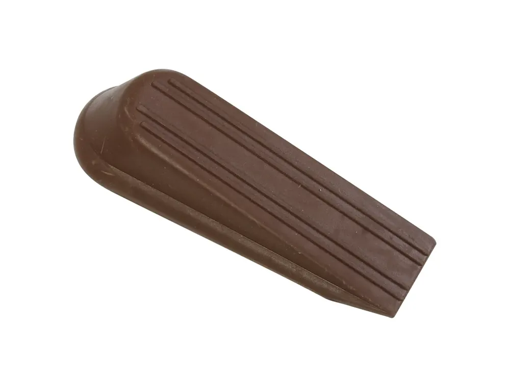 National Hardware 1.25 In. W X 4 In. L Rubber Brown Wedge Door Stop Mounts To Floor 2.5 In.