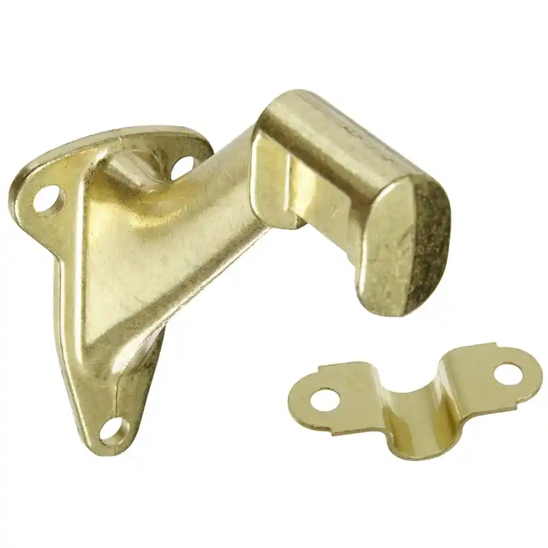 2-Pc. Handrail Bracket, Bright Brass