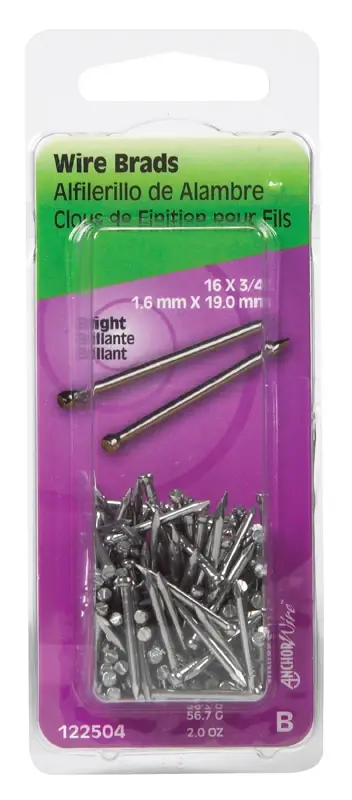 Hillman 16 Ga. X 3/4 In. 31 L Bright Steel Brad Nails 1 PK 2 Oz