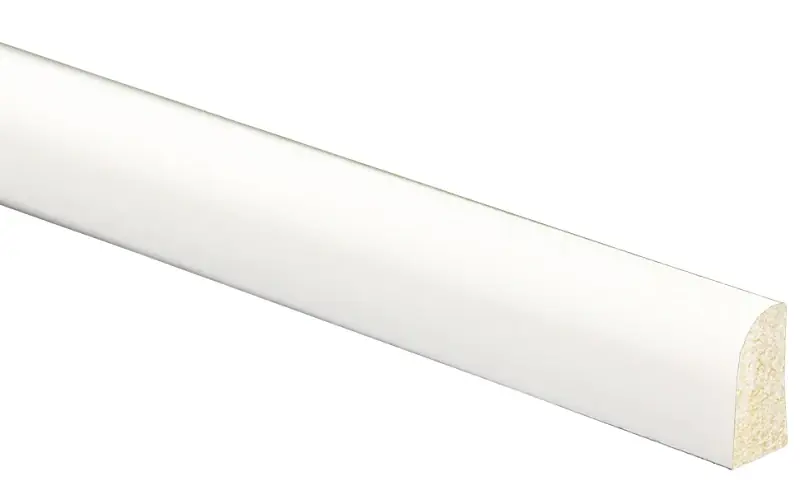 Polystyrene Interior Shoe Moulding, Crystal White, 9/16 X 1/4 In. X 8 Ft.