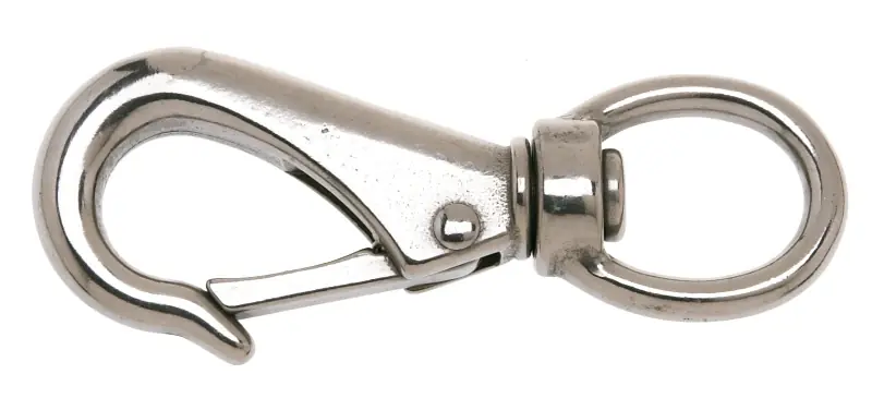 Die Cast Zinc With Nickel Finish Swivel Round Eye Quick Snap, 1 In.