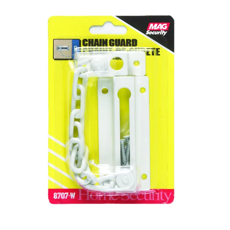 U 9852 White Steel Chain Door Guard Lock