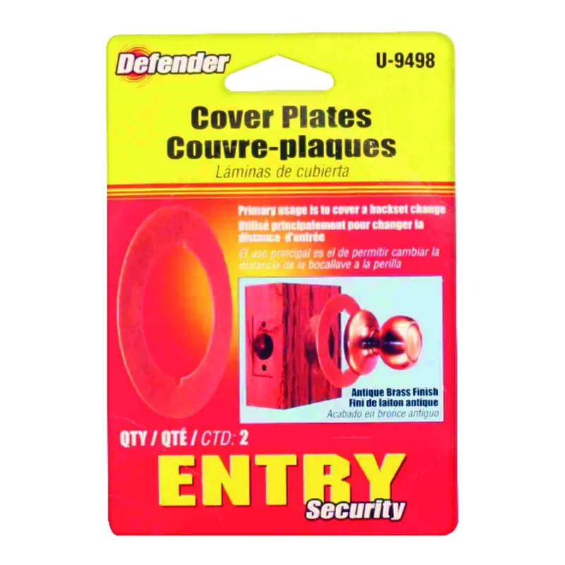 Prime-Line Antique Brass Steel Adapter Plate 2 Pk