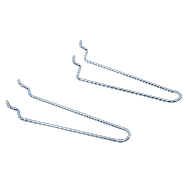 Crawford Zinc Plated Silver Steel 4.5 In. Peg Hooks 2 Pk