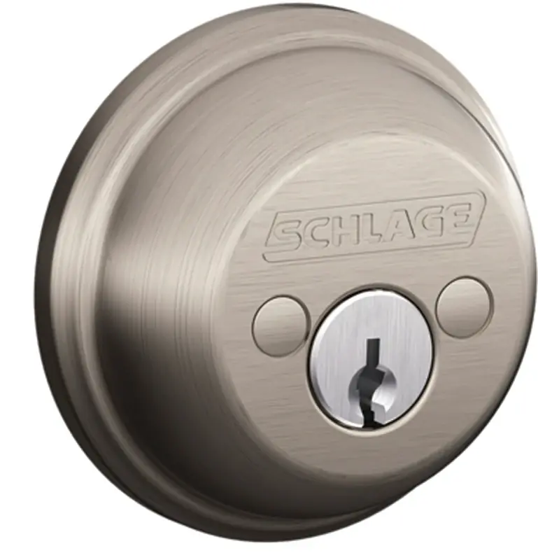 Double-Cylinder Deadbolt Lock, Satin Nickel