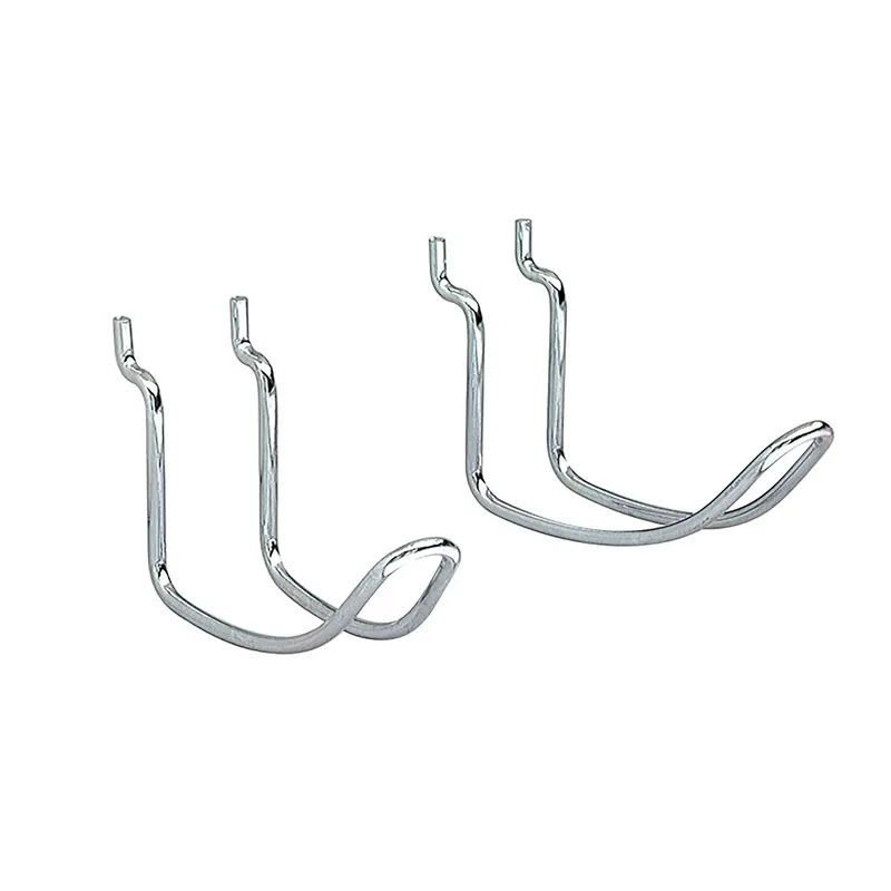 Crawford Zinc Plated Silver Steel 3 In. Peg Hooks 2 Pk