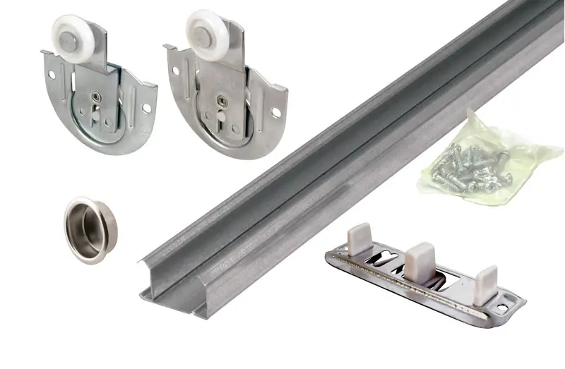 Prime-Line 60 In. L Galvanized Silver Steel By-Pass Guide 1 Pk