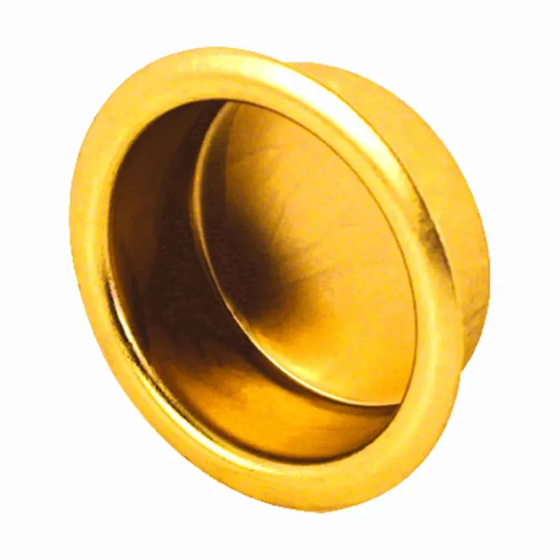 Bi-Pass Door Finger Pull, Brass Finish