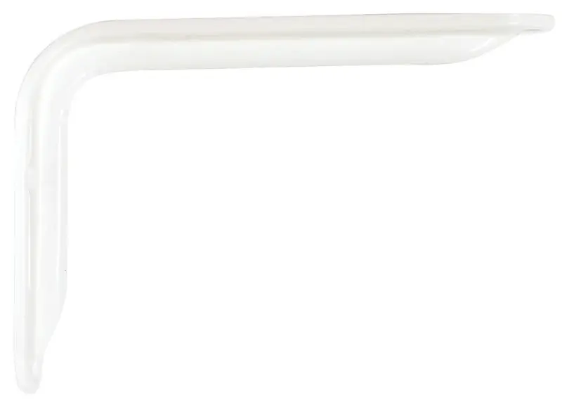Knape & Vogt John Sterling White Steel Decorative Bracket 12 Ga. 8 In. L 125 Lb