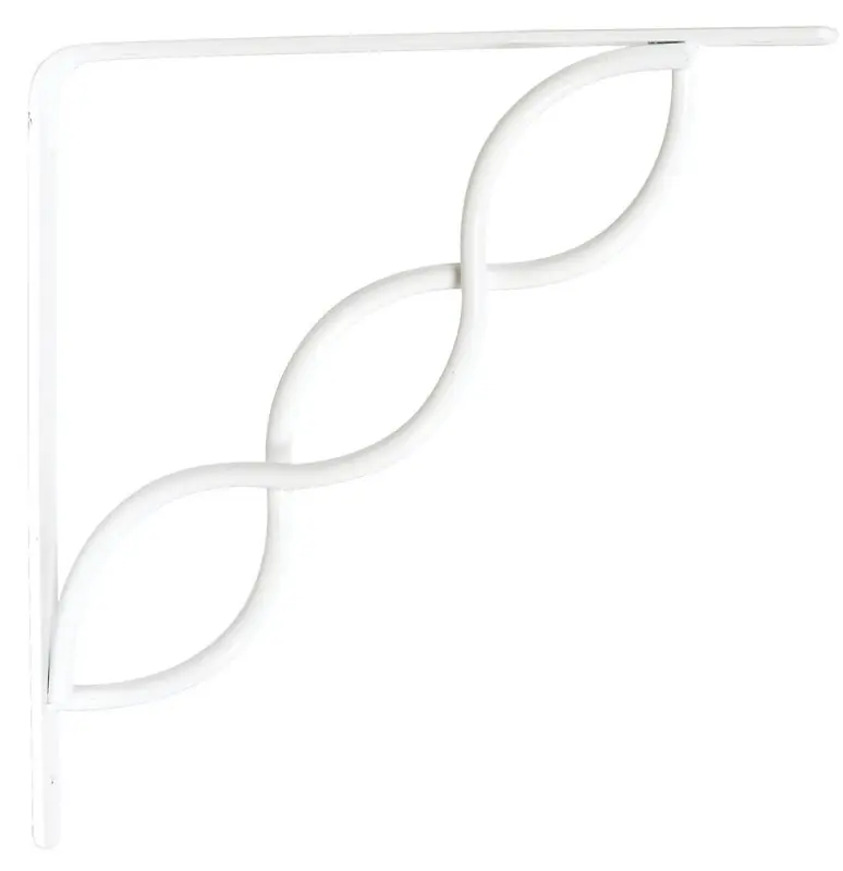 Knape & Vogt John Sterling White Steel Bracket 12 Ga. 8 In. L 100 Lb