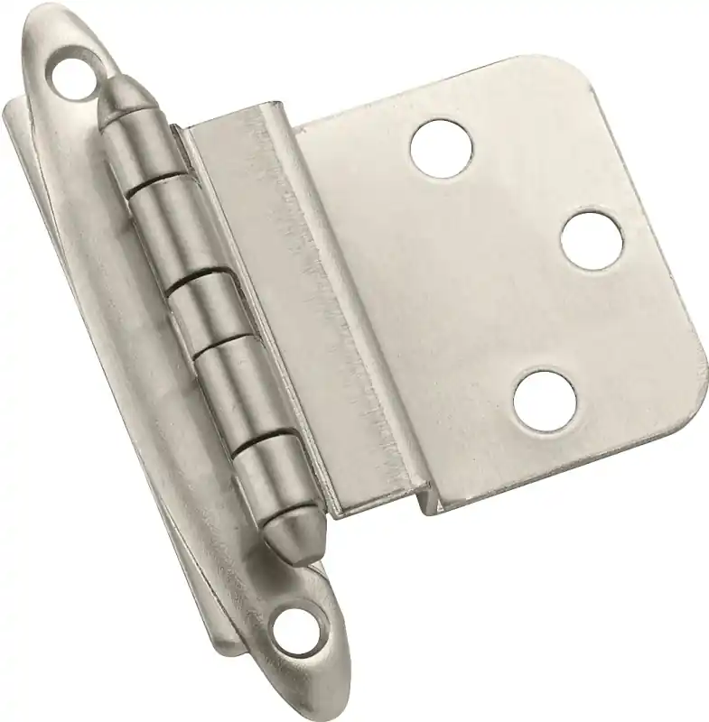 Amerock 2-Pack 3/8-in Satin Silver Flush Cabinet Hinge