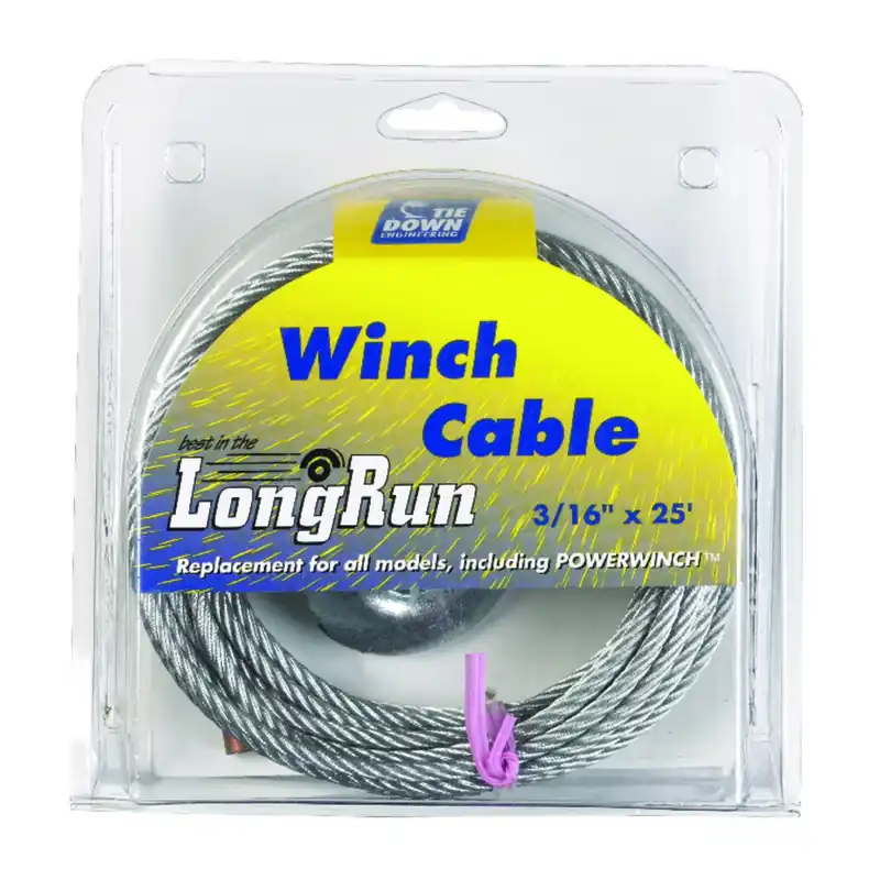 Galvanized Steel 3/16 In. Diameter X 25 Ft. Length Aircraft Cable