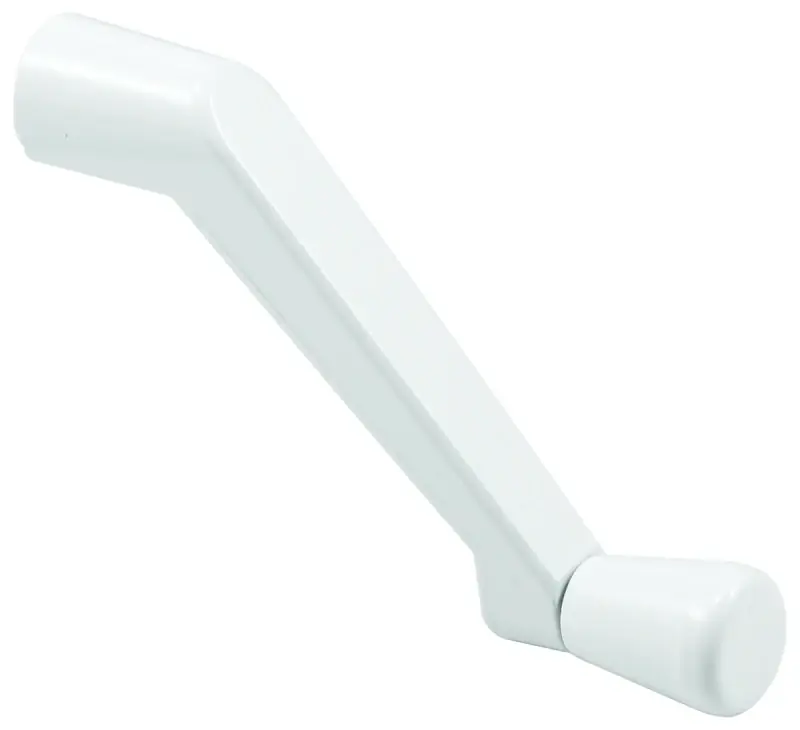 Th 22007 Enamel White Zinc Single-arm Casement Long Crank Operator Handle