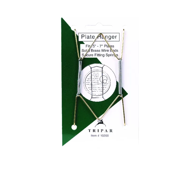 Tripar 5 To 7 In. Brass Bent Curves Plate Hanger 1 Pk